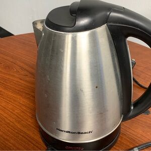 Hamilton Beach Silver and Black Electric Kettle